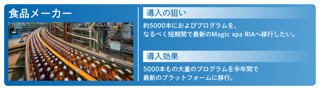 基幹システム Magic 旧バージョンから最新のMagic xpa RIAへ、5000本のプログラムを6カ月で移行