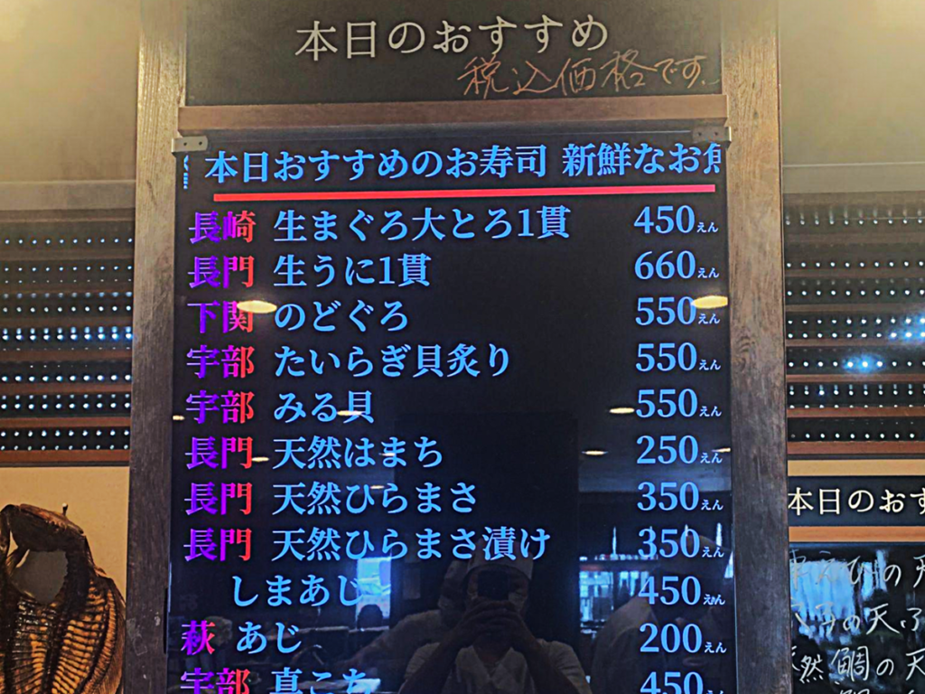 おすすめを表示しているディスプレイ